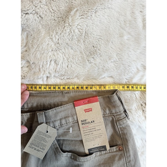 NEW Men's Levis‎ 505 Regular Jeans Stretch  Light Brown  W38 L32 - Picture 11 of 16